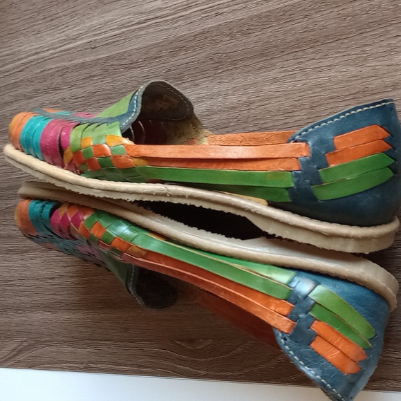 Artesanias Valery Leather Huraches Woven Strap Sandals Women's 7 - Picture 10 of 15